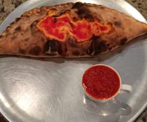 calzone with sauce